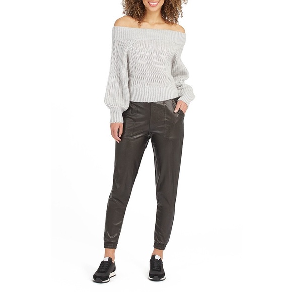 SPANX - Leather-Like Jogger - Black - Picture 1 of 13